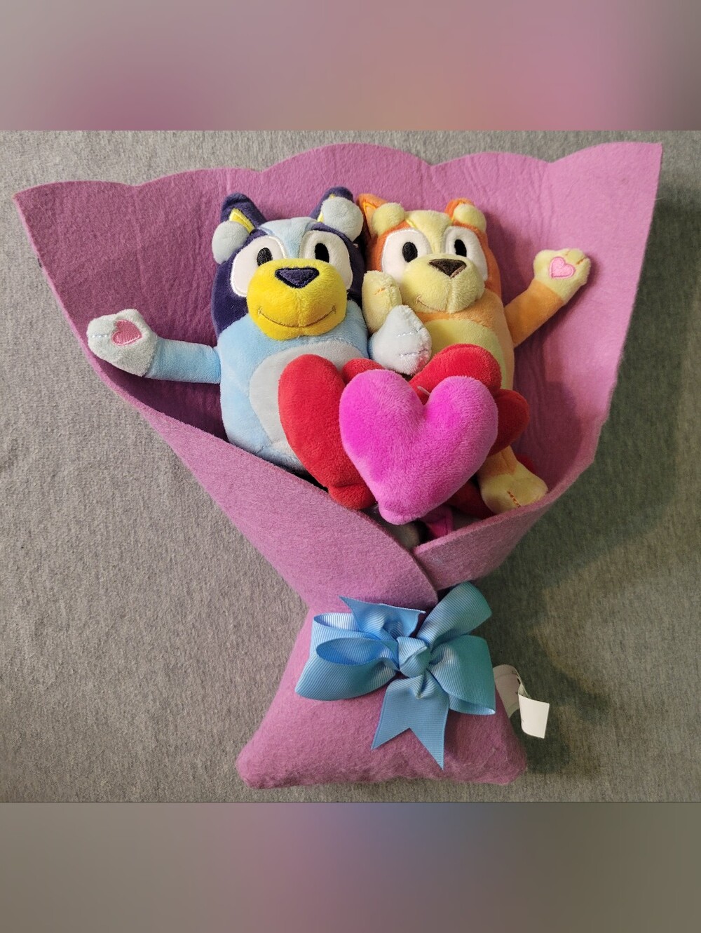 Bluey Plush Bouquet By Ruz Heart Bouquet Valentine Bingo Plushie Stuffed Animal